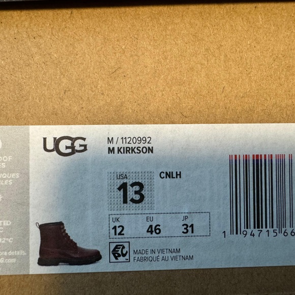 Brand New - Men’s UGGs Kirkson Size US 13 Winter Boot - Picture 6 of 6